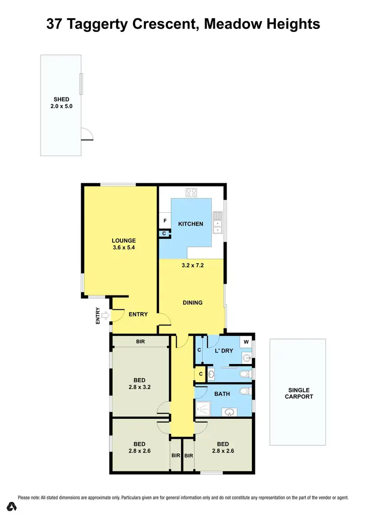 Floorplan of Homely house listing, 37 Taggerty Crescent, Meadow Heights VIC 3048