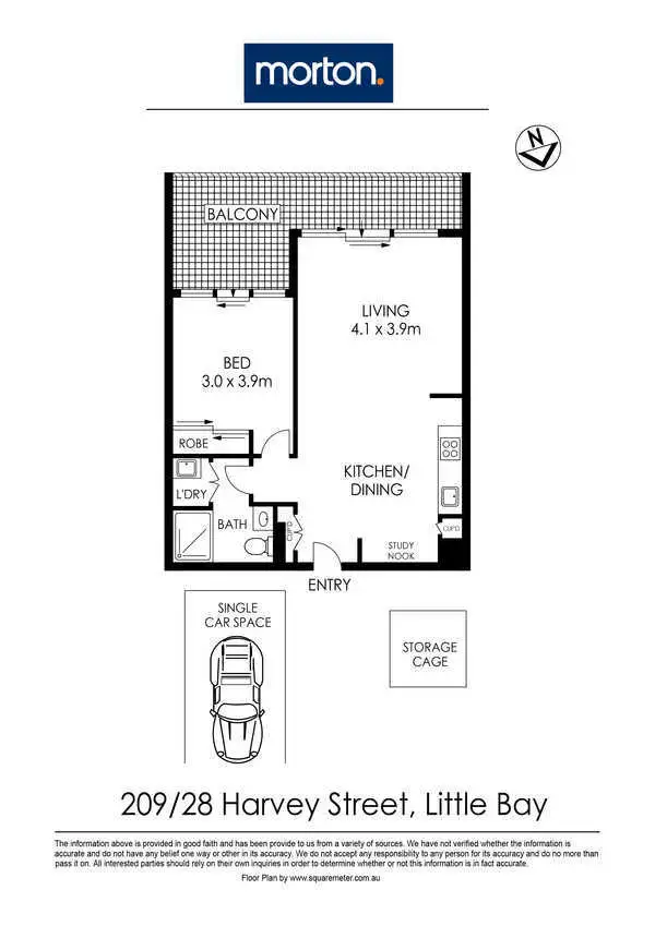Floorplan of Homely apartment listing, 209/28 Harvey Street, Little Bay NSW 2036