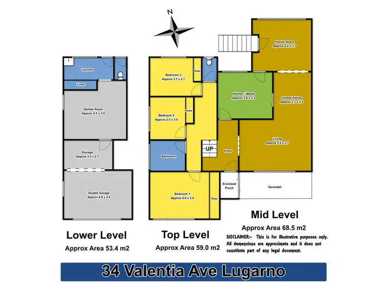 Floorplan of Homely house listing, 32 & 34 Valentia Avenue, Lugarno NSW 2210