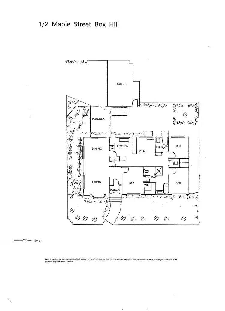 Floorplan of Homely unit listing, 1/2 Maple Street, Box Hill VIC 3128