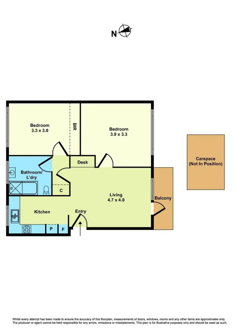 Floorplan of Homely unit listing, 2/17 Kingsville Street, Kingsville VIC 3012