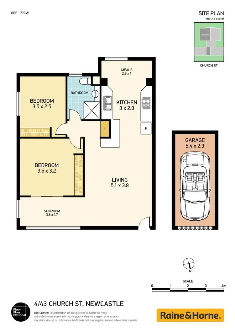 Floorplan of Homely unit listing, 4/43 Church Street, The Hill NSW 2300