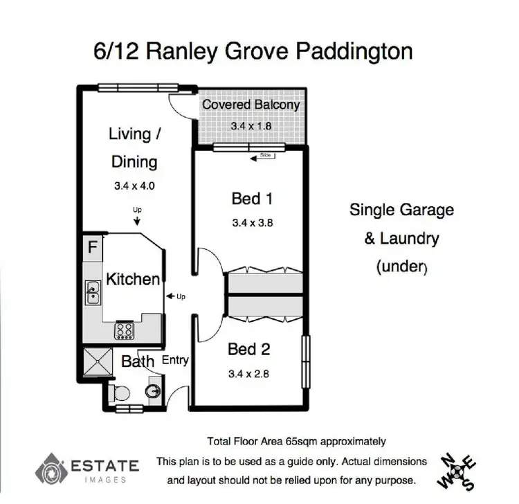 Floorplan of Homely apartment listing, Unit 6/12 Ranley Grove, Paddington QLD 4064