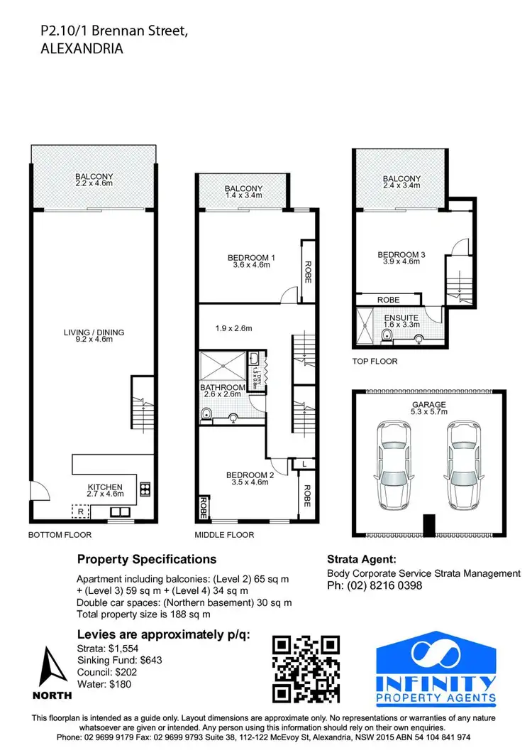 Floorplan of Homely apartment listing, P210/1 Brennan Street, Alexandria NSW 2015