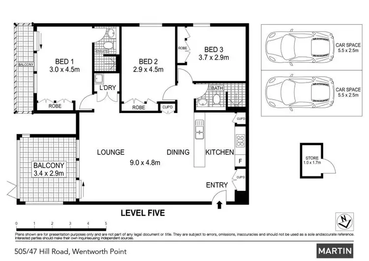 Floorplan of Homely apartment listing, 505/7 Waterways Street, Wentworth Point NSW 2127