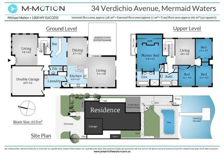 Floorplan of Homely house listing, 34 Verdichio Avenue, Mermaid Waters QLD 4218