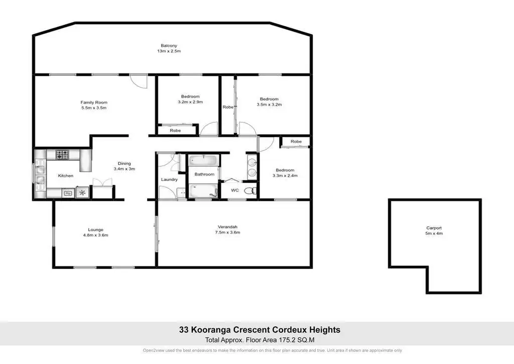 Floorplan of Homely house listing, 33 Kooranga Crescent, Cordeaux Heights NSW 2526
