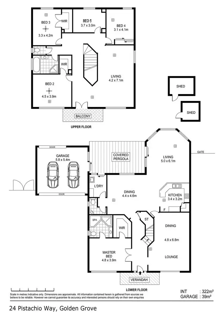 Floorplan of Homely house listing, 24 Pistachio Way, Golden Grove SA 5125