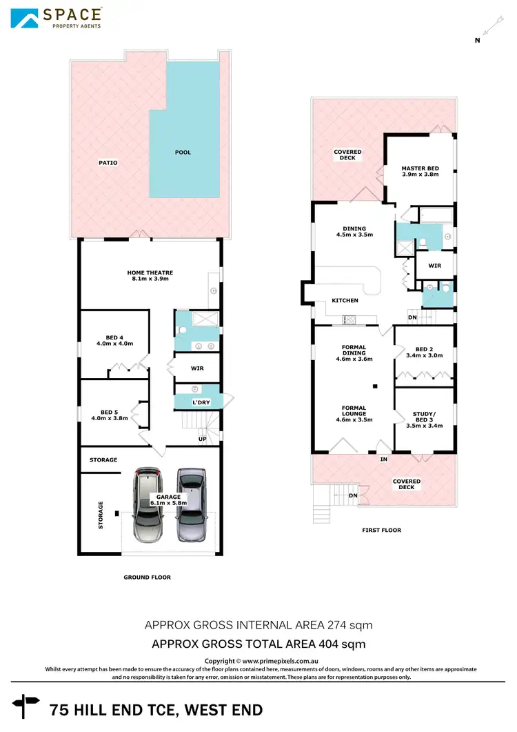 Floorplan of Homely house listing, 75 Hill End Terrace, West End QLD 4101