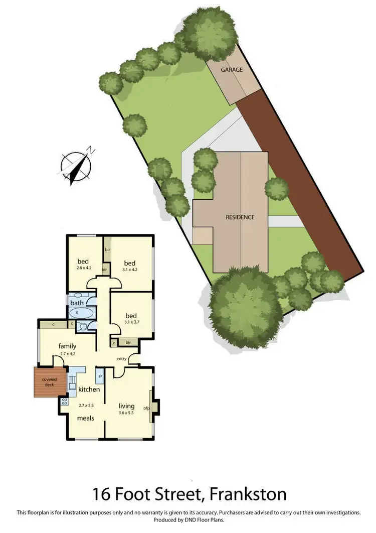Floorplan of Homely house listing, 16 Foot Street, Frankston VIC 3199