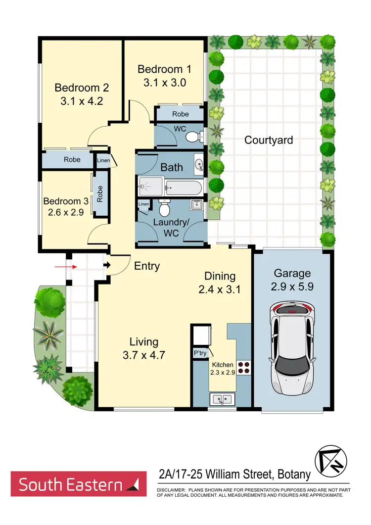 Floorplan of Homely villa listing, 2A/17-25 William Street, Botany NSW 2019
