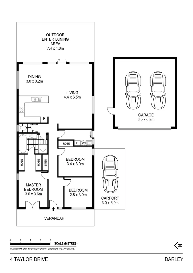 Floorplan of Homely house listing, 4 Taylor Drive, Bacchus Marsh VIC 3340