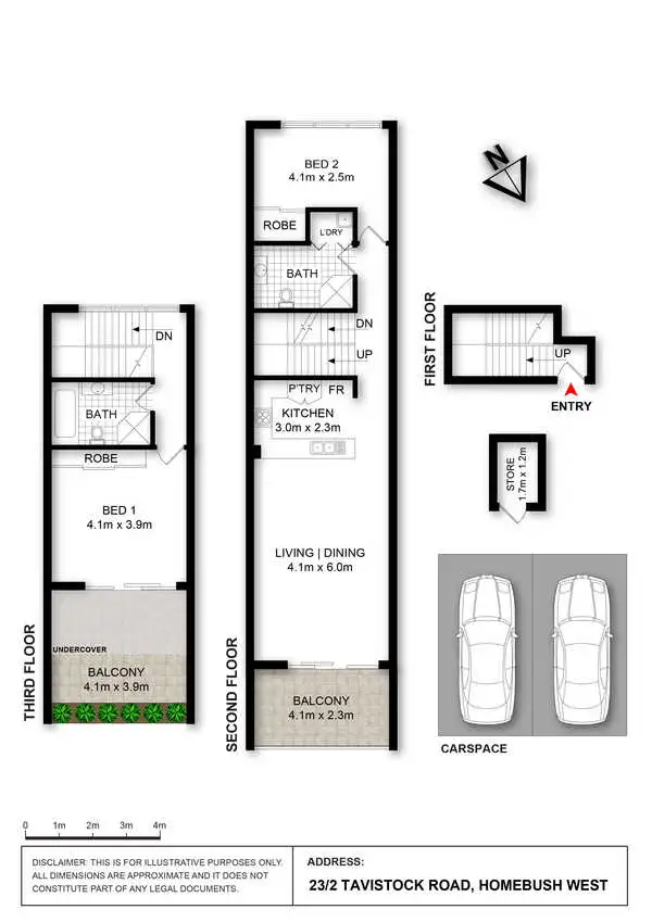 Floorplan of Homely apartment listing, 23/2 Tavistock Road, Homebush West NSW 2140