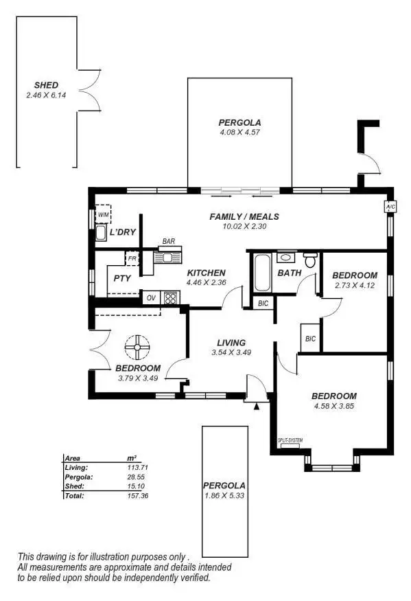 Floorplan of Homely house listing, 3 Britton Avenue, Tranmere SA 5073