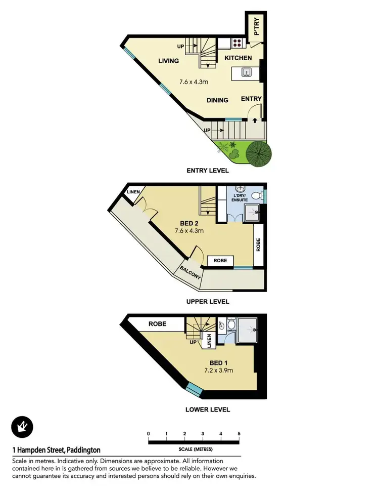 Floorplan of Homely house listing, 1 Hampden Street, Paddington NSW 2021