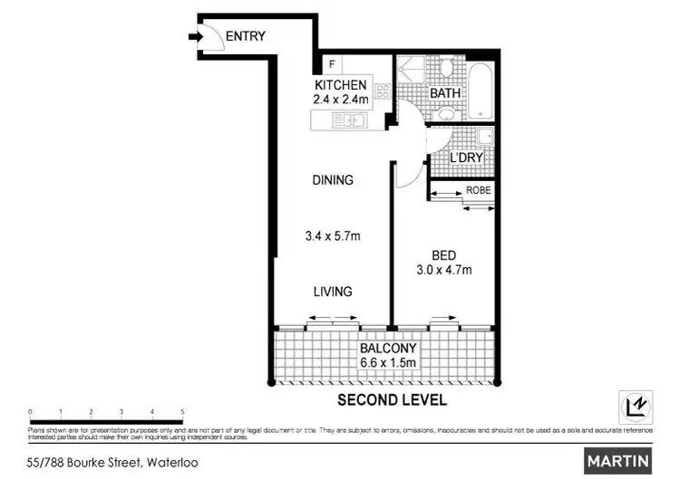 Floorplan of Homely apartment listing, 55/788 Bourke Street, Waterloo NSW 2017