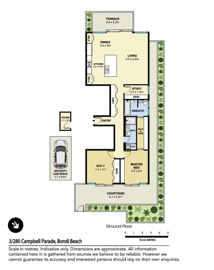 Floorplan of Homely apartment listing, 3/280 Campbell Parade, Bondi Beach NSW 2026