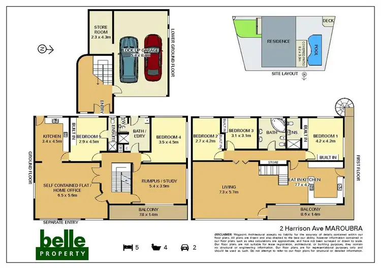 Floorplan of Homely house listing, 2 Harrison Avenue, Maroubra NSW 2035