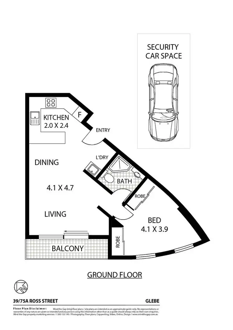 Floorplan of Homely apartment listing, 39/75a Ross Street, Glebe NSW 2037