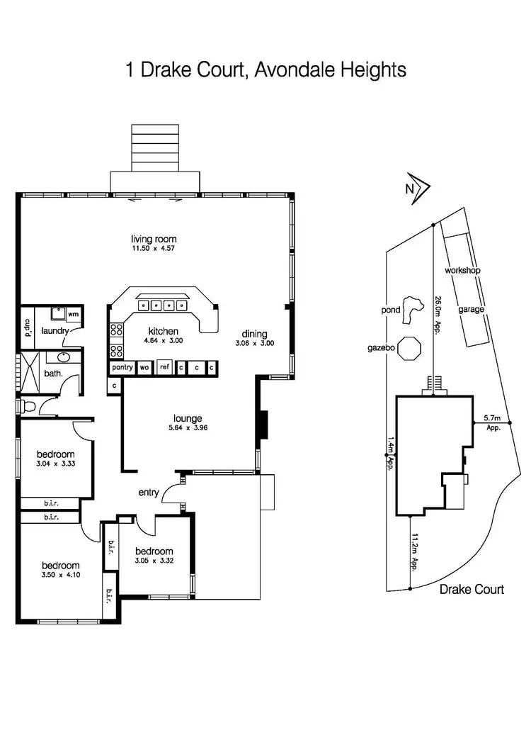 Floorplan of Homely house listing, 1 Drake Court, Avondale Heights VIC 3034