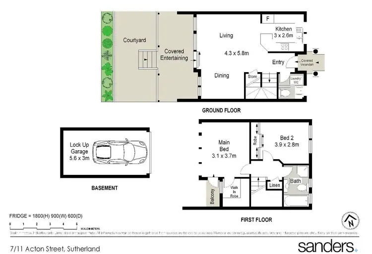 Floorplan of Homely townhouse listing, 7/11-17 Acton Street, Sutherland NSW 2232