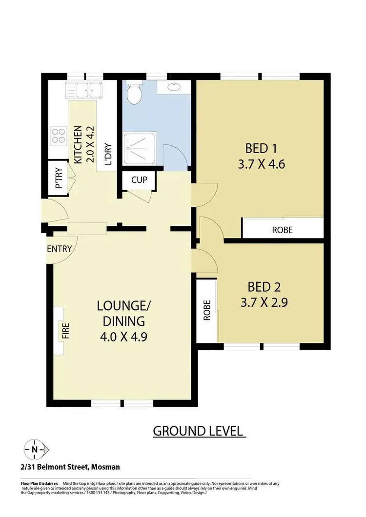 Floorplan of Homely apartment listing, 2/31 Belmont Road, Mosman NSW 2088