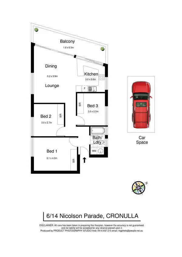 Floorplan of Homely unit listing, 6/14 Nicholson Parade, Cronulla NSW 2230