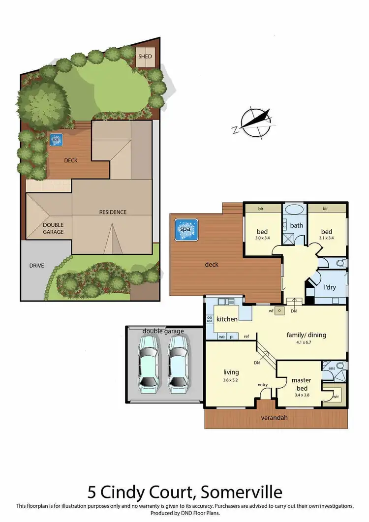 Floorplan of Homely house listing, 5 Cindy Court, Somerville VIC 3912
