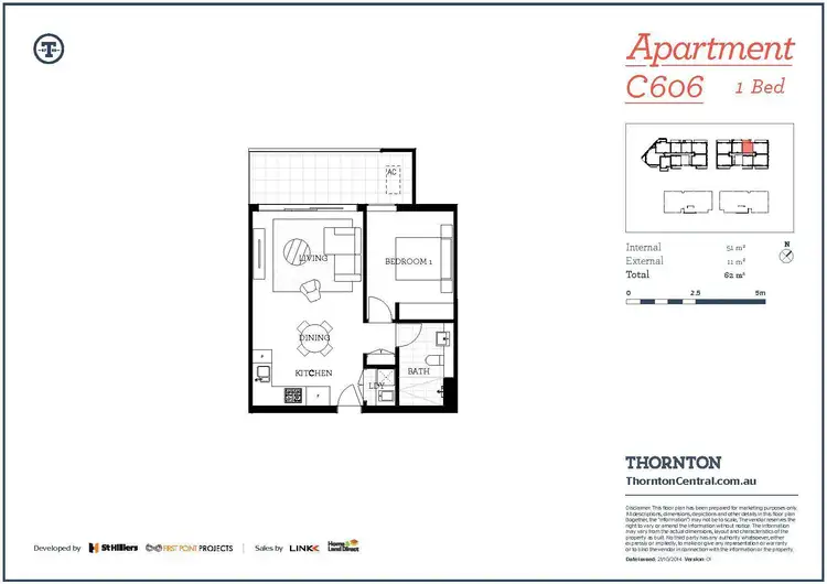 Floorplan of Homely apartment listing, Level 6/C606/101 Lord Sheffield Circuit, Penrith NSW 2750