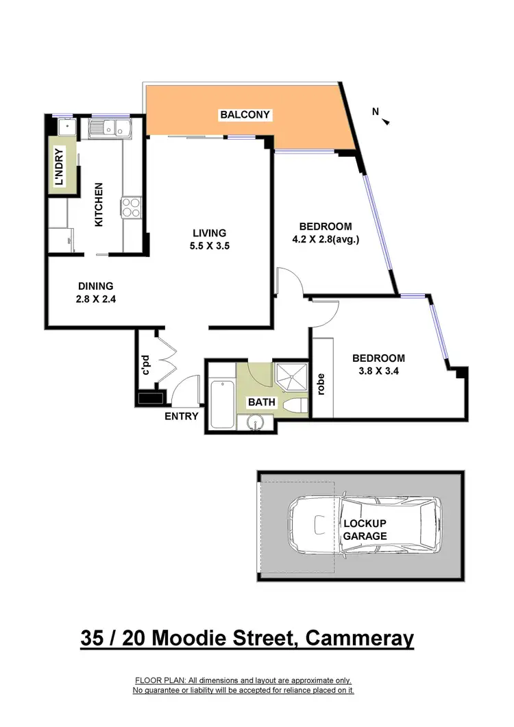 Floorplan of Homely unit listing, 35/20 Moodie Street, Cammeray NSW 2062