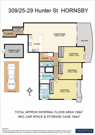 Floorplan of Homely unit listing, 309/25-29 Hunter Street, Hornsby NSW 2077