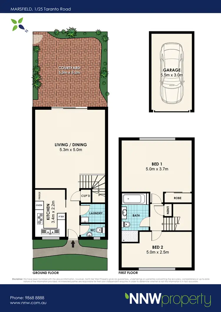 Floorplan of Homely townhouse listing, 1/25 Taranto Road, Marsfield NSW 2122