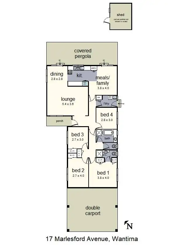 Floorplan of Homely house listing, 17 Marlesford Avenue, Wantirna VIC 3152