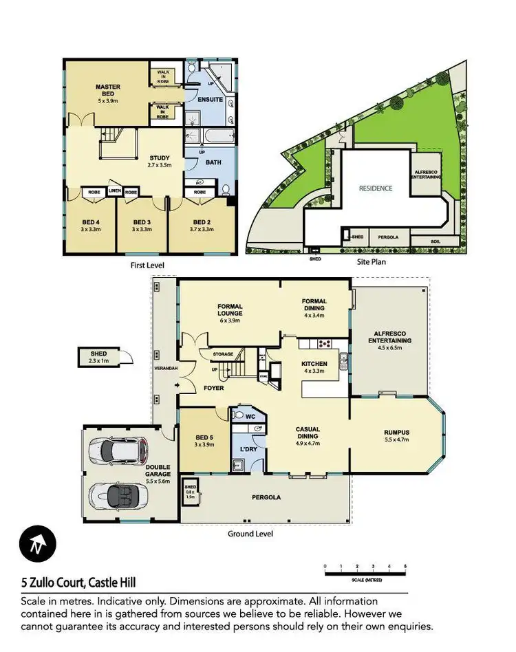 Floorplan of Homely house listing, 5 Zullo Court, Castle Hill NSW 2154