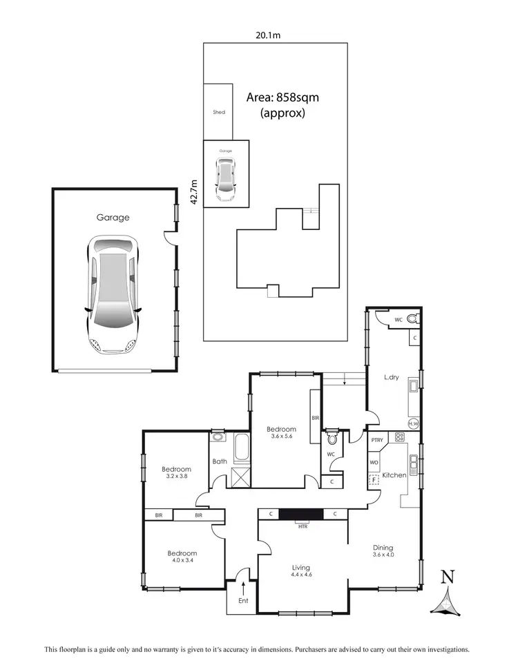 Floorplan of Homely house listing, 6 Elm Grove, Parkdale VIC 3195