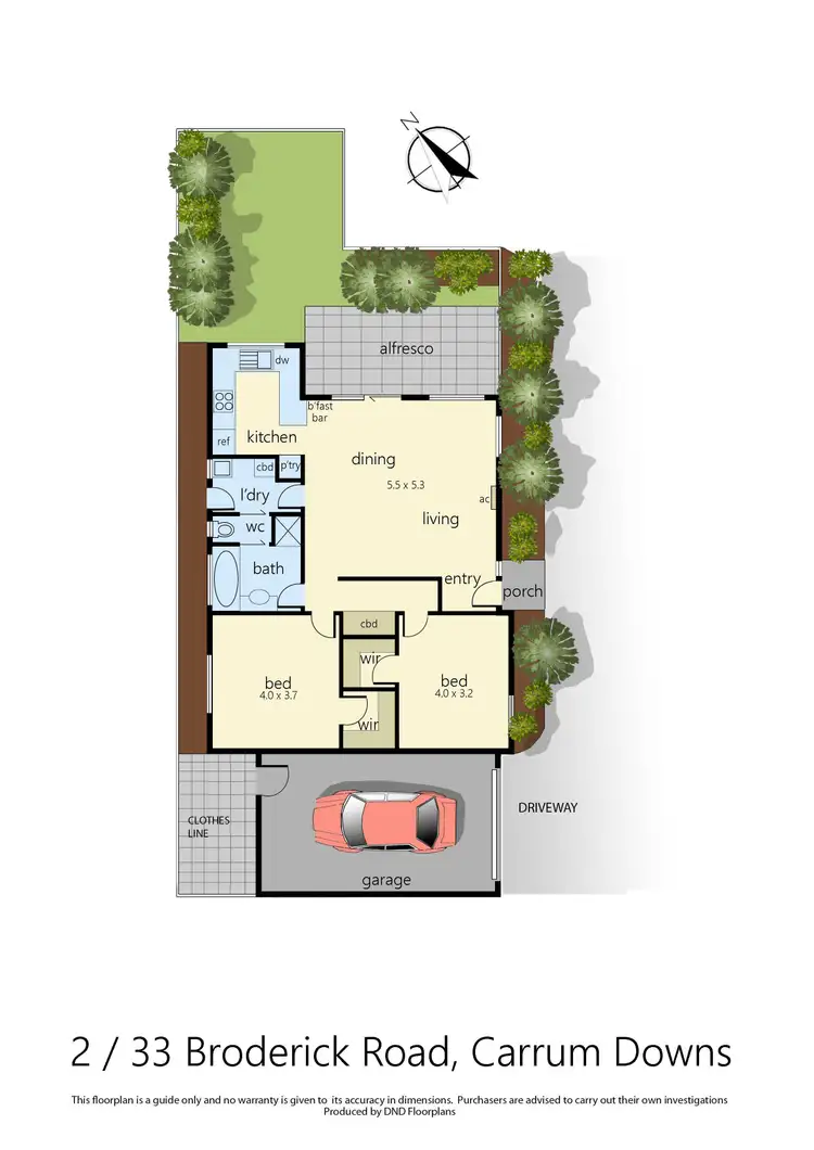 Floorplan of Homely unit listing, 2/33 Broderick Road, Carrum Downs VIC 3201