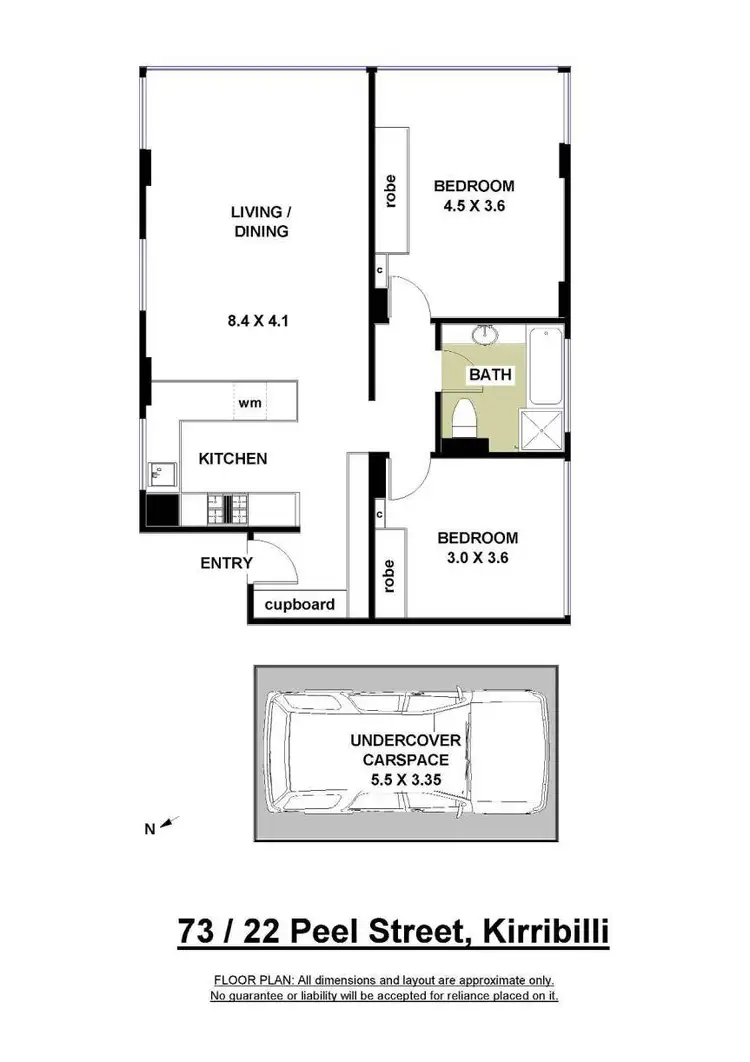 Floorplan of Homely apartment listing, 73/22 Peel Street, Kirribilli NSW 2061