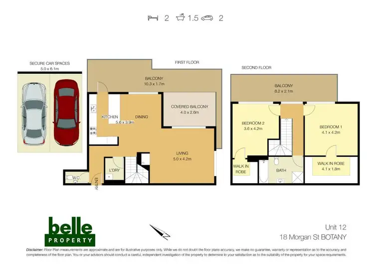 Floorplan of Homely apartment listing, 12/18 Morgan Street, Botany NSW 2019