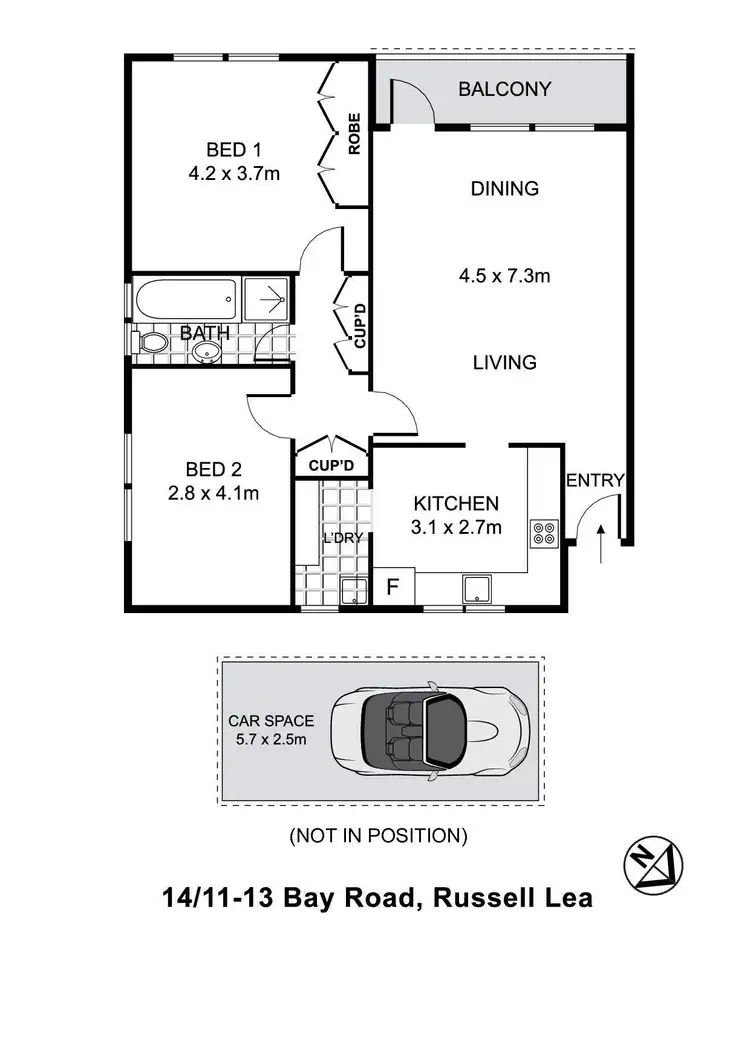 Floorplan of Homely unit listing, 14/11-13 Bay Road, Russell Lea NSW 2046