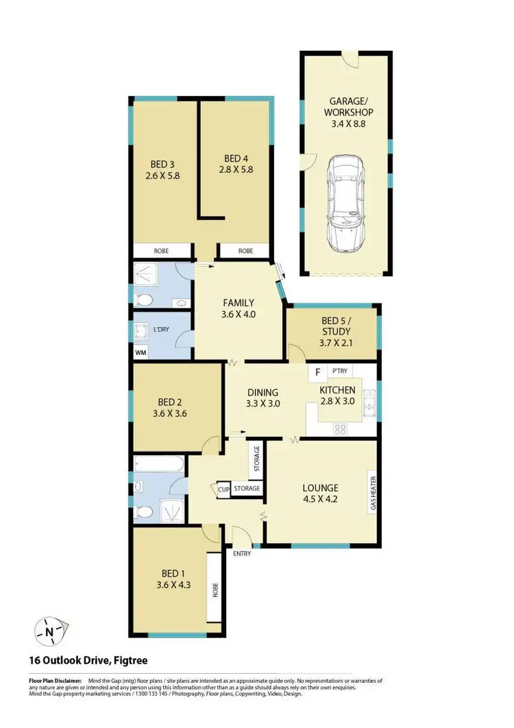 Floorplan of Homely house listing, 16 Outlook Drive, Figtree NSW 2525