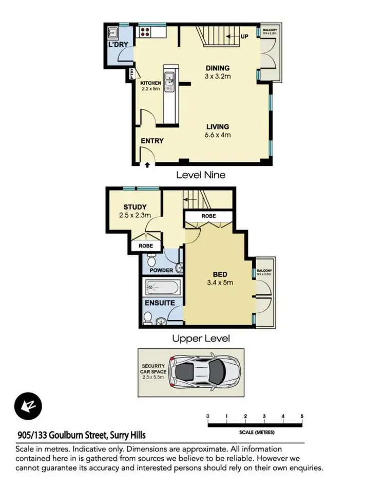 Floorplan of Homely apartment listing, 905/133 Goulburn Street, Surry Hills NSW 2010