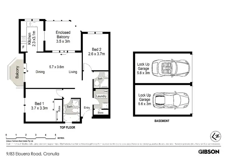 Floorplan of Homely apartment listing, 9/83-85 Elouera Road, Cronulla NSW 2230