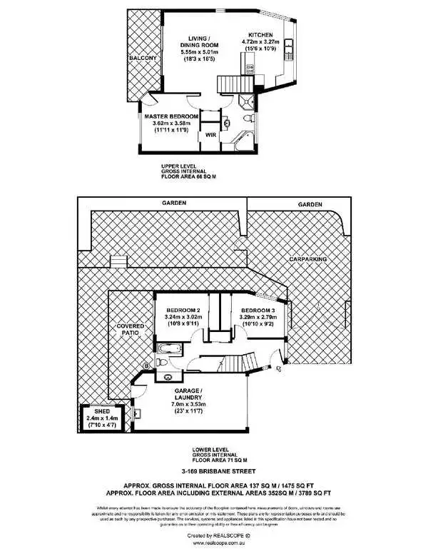 Floorplan of Homely townhouse listing, 3/169 Brisbane Street, Bulimba QLD 4171