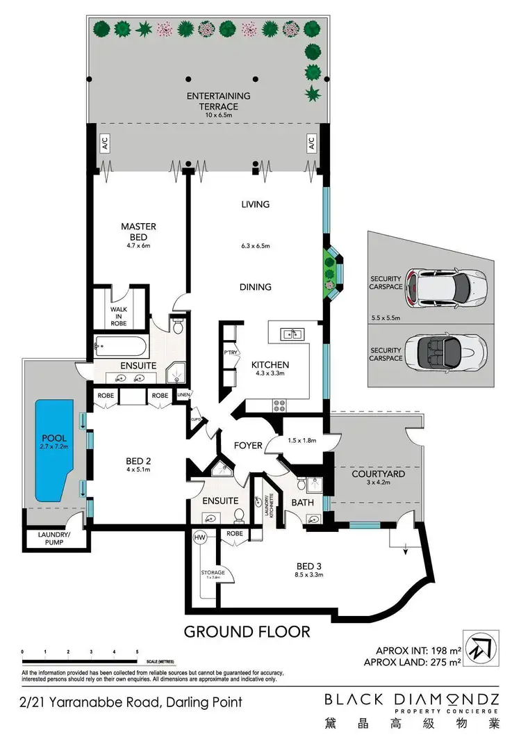 Floorplan of Homely apartment listing, 2/21 Yarranabbe Road, Darling Point NSW 2027