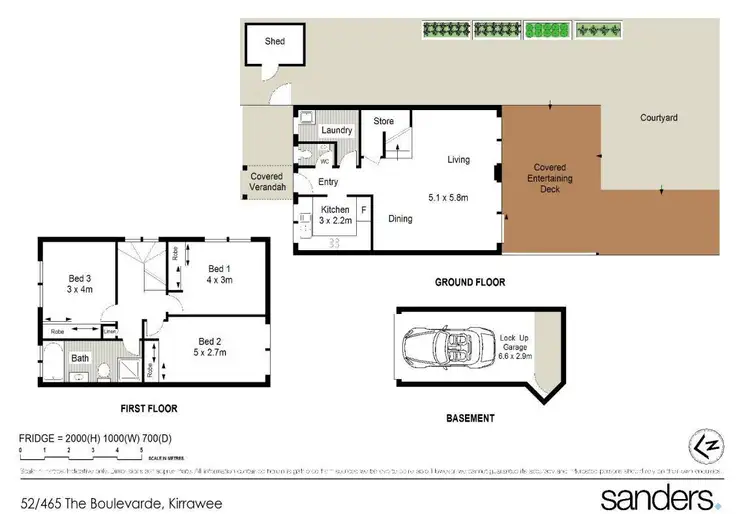 Floorplan of Homely townhouse listing, 52/465-479 The Boulevarde, Kirrawee NSW 2232