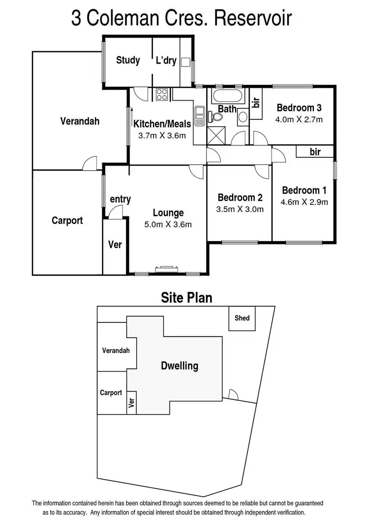 Floorplan of Homely house listing, 3 Coleman Crescent, Reservoir VIC 3073