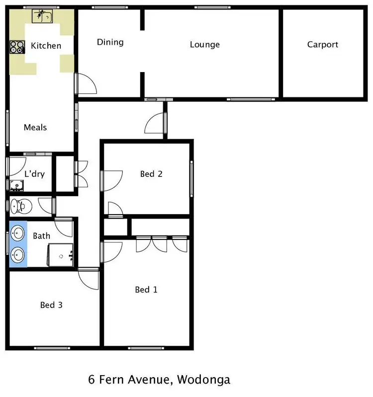 Floorplan of Homely house listing, 6 Fern Avenue, Wodonga VIC 3690