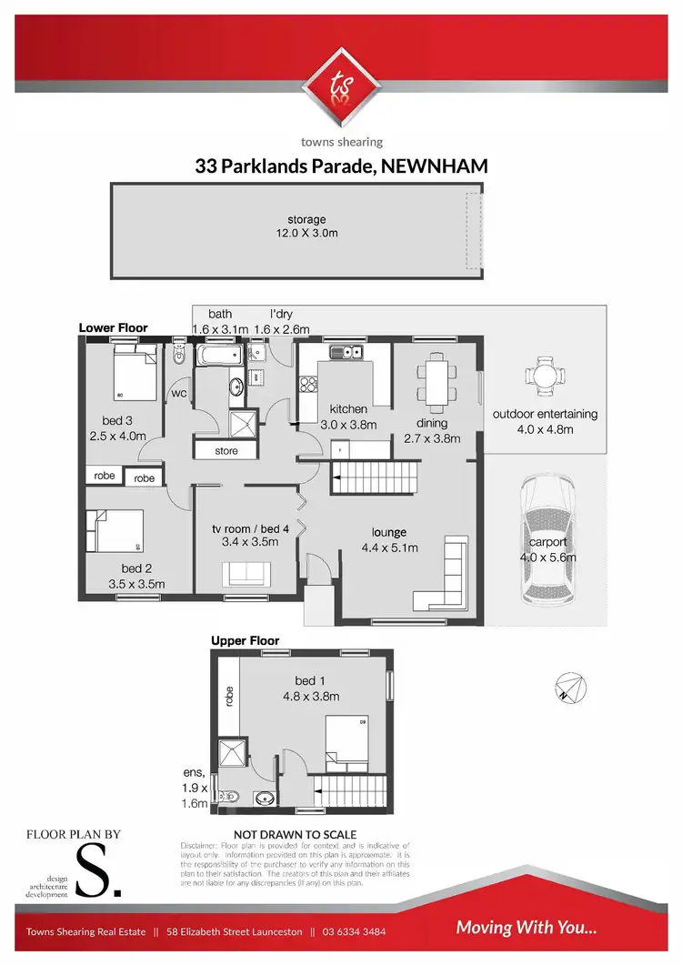 Floorplan of Homely house listing, 33 Parklands Parade, Newnham TAS 7248