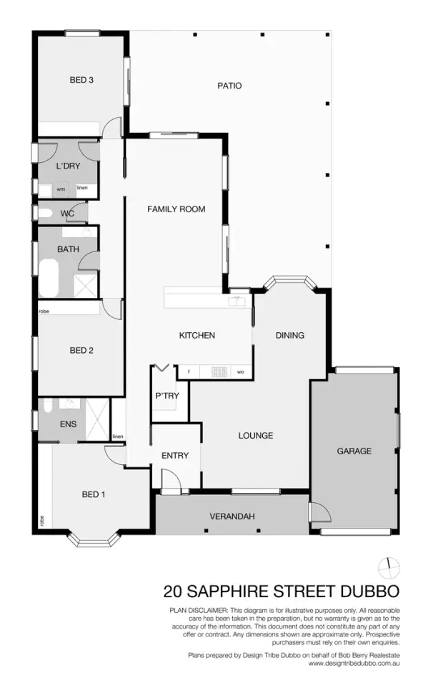 Floorplan of Homely house listing, 20 Sapphire Street, Dubbo NSW 2830