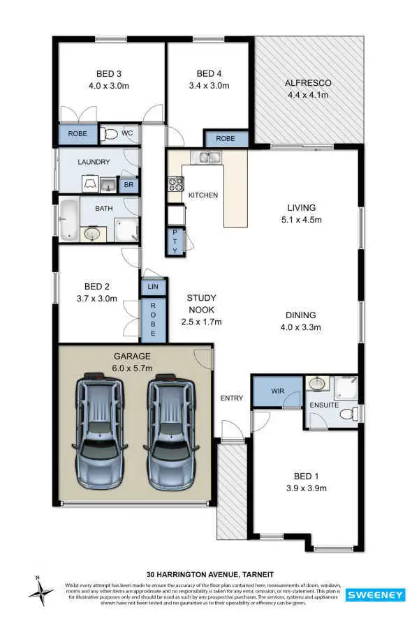 Floorplan of Homely house listing, 30 Harrington Avenue, Tarneit VIC 3029